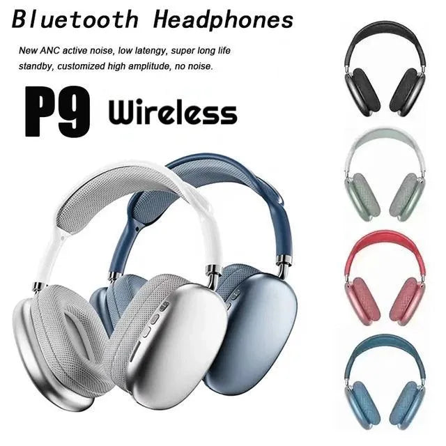 P9 Wireless Bluetooth Headphones – Deep Bass, HD Sound, Foldable, Long Battery